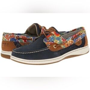 Sperry Topsider Bluefish Liberty Floral Boat Shoe Size 9.5